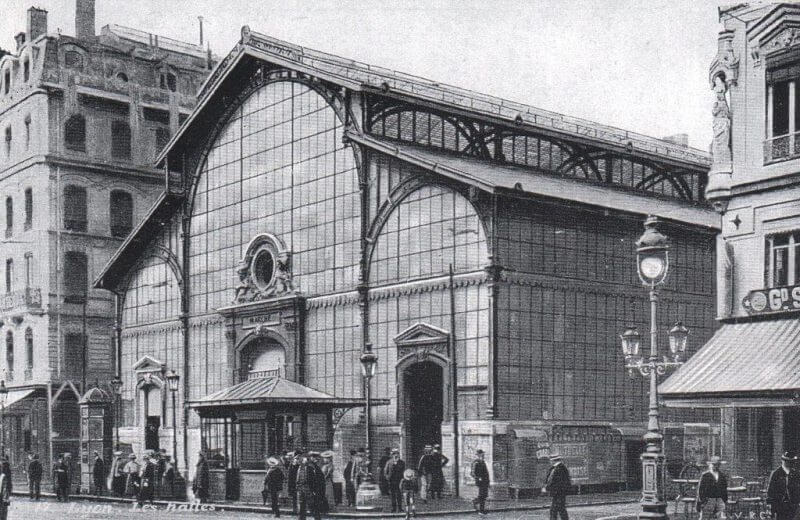 Foto antiga do Mercado Les Halles de Lyon