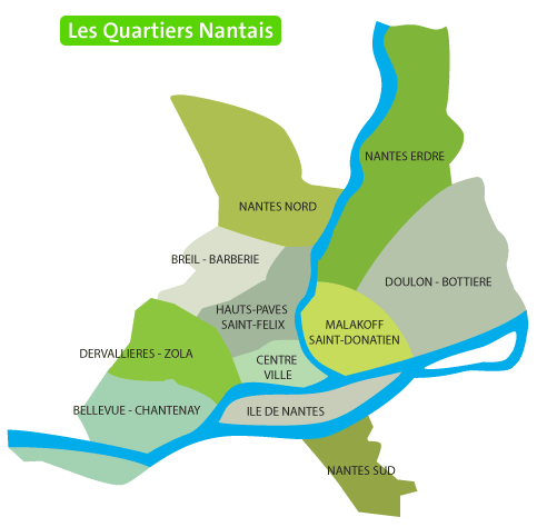 Mapa de Nantes