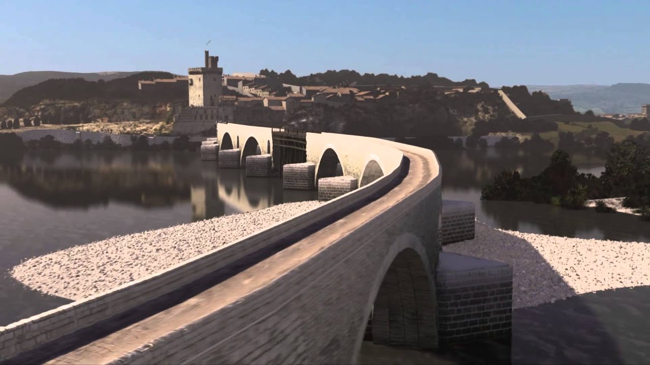 Vista superior da Ponte de Avignon