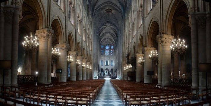 Interior Catedral Notre Dame em Paris