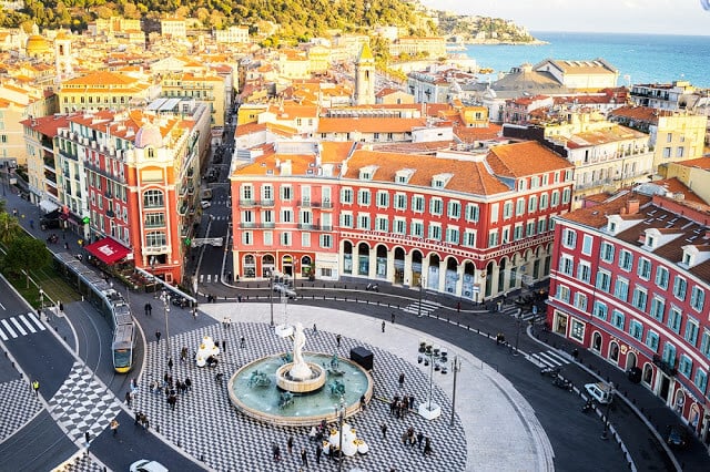 Praça Massena em Nice vista de cima