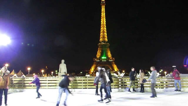 Pista de patinação de Trocadéro em Paris