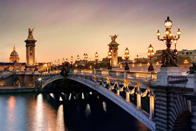 Ponte Alexandre III a partir do Sena