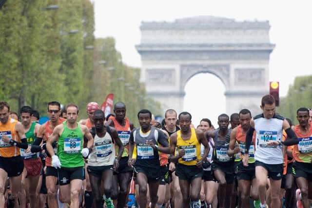 Calendários de corridas e maratonas em Paris em 2016