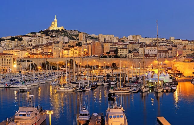 Vista do porto de Marselha