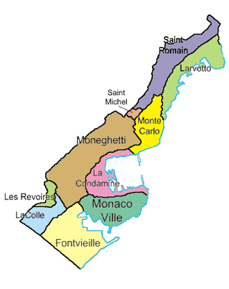 Mapa de Mônaco