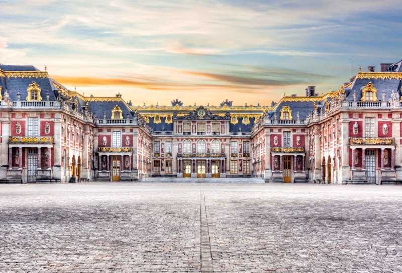 Fachada do Palácio de Versalhes no inverno