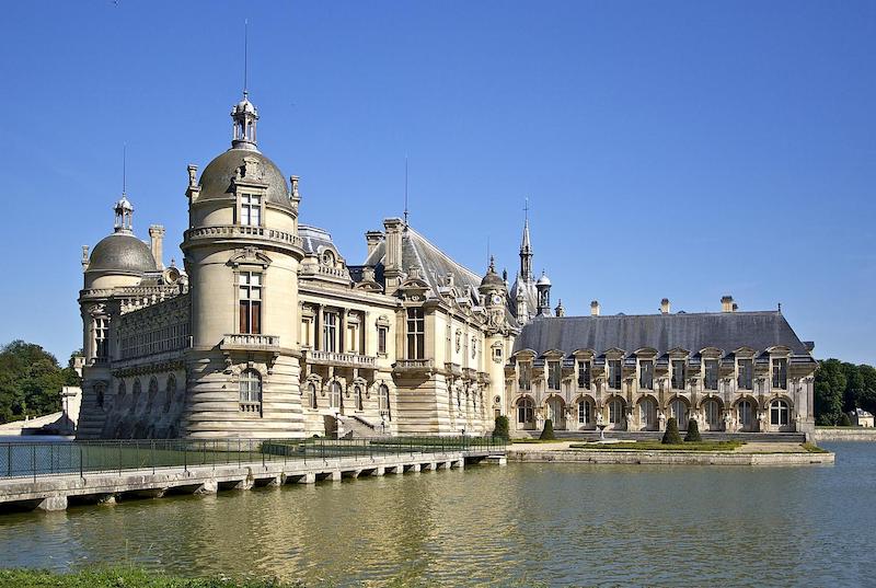 Castelo Chantilly em Paris na França