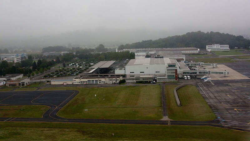 Vista do aeroporto de Lourdes