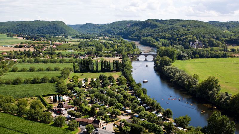 Vista de paisagem na França