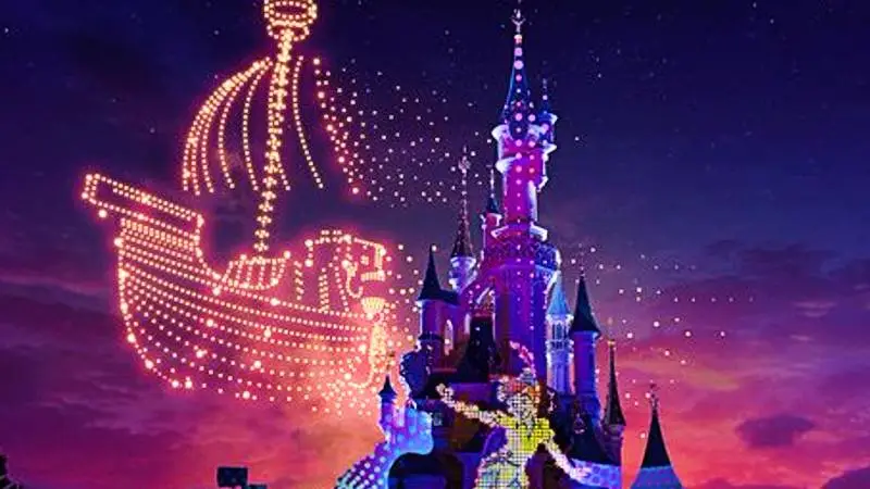 Show de fogos na Disney Paris