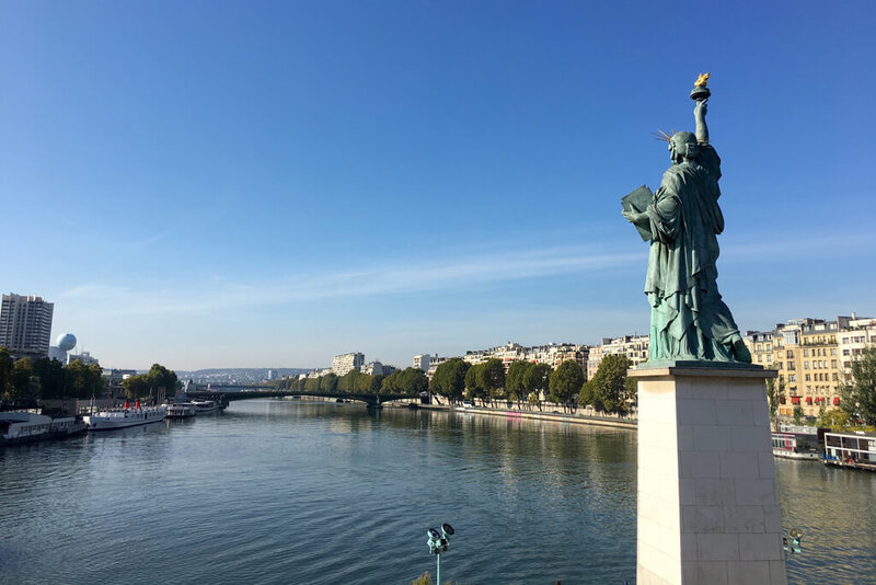 Vista da Estátua da Liberdade em Paris